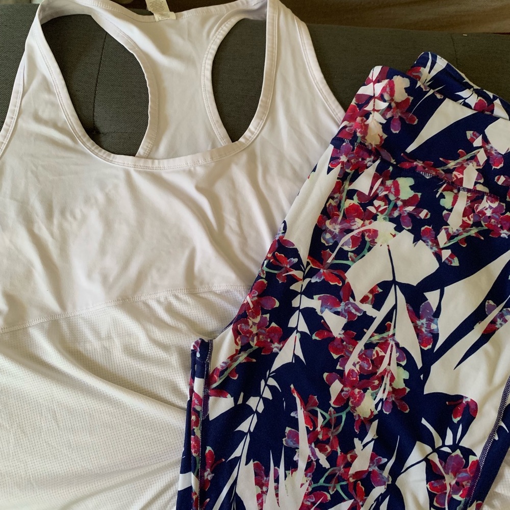 Fabletics Workout Capris and Tank Top Set